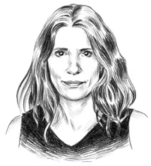 Gezeichnetes Porträt von Prof. Dr. Heike Haarhoff, Professorin für Kommunikationswissenschaft an der Akkon Hochschule für Humanwissenschaften